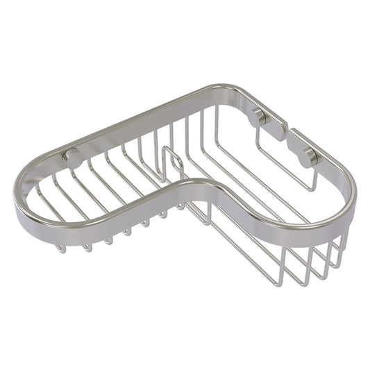 Allied Brass BSK-225LA 8.75" x 7.4" Satin Nickel Solid Brass Corner Combination Shower Basket