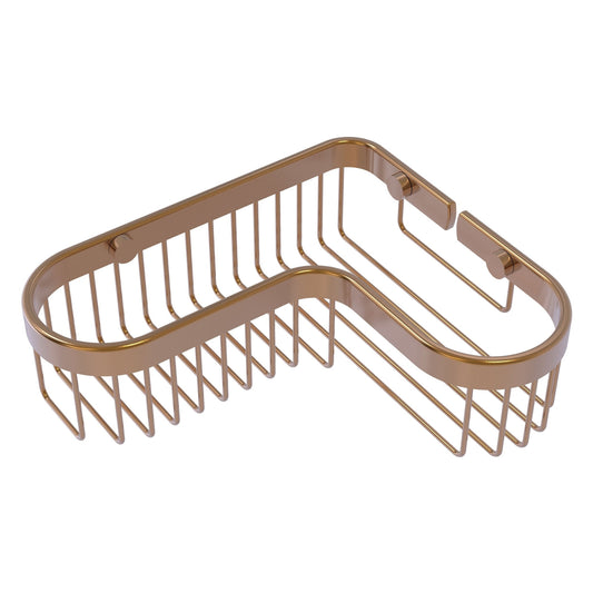 Allied Brass BSK-250LA 9.75" x 8.5" Brushed Bronze Solid Brass Corner Toiletry Shower Basket