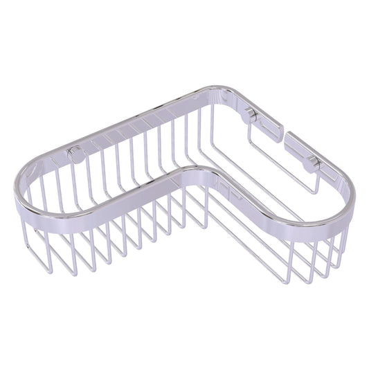Allied Brass BSK-250LA 9.75" x 8.5" Polished Chrome Solid Brass Corner Toiletry Shower Basket