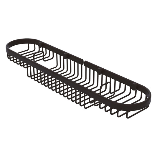 Allied Brass BSK-275LA 18.75" x 4.125" Oil Rubbed Bronze Solid Brass Oval Combination Shower Basket