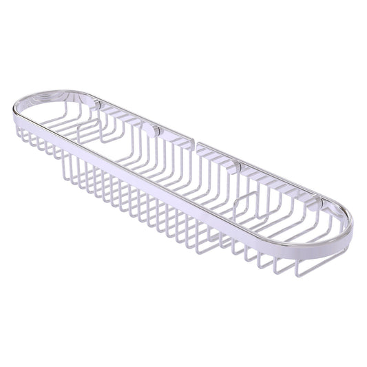 Allied Brass BSK-275LA 18.75" x 4.125" Polished Chrome Solid Brass Oval Combination Shower Basket