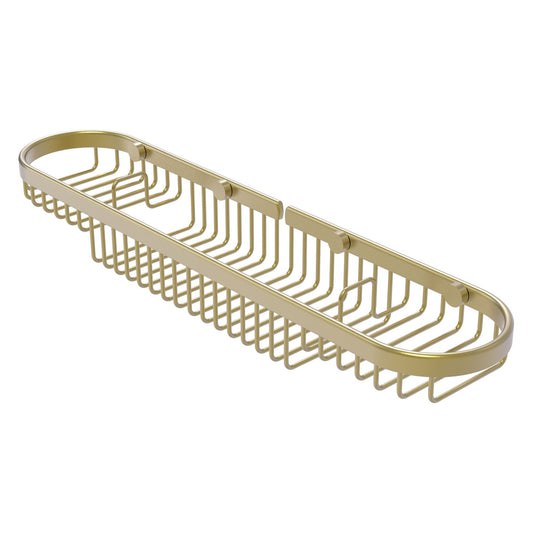 Allied Brass BSK-275LA 18.75" x 4.125" Satin Chrome Solid Brass Oval Combination Shower Basket
