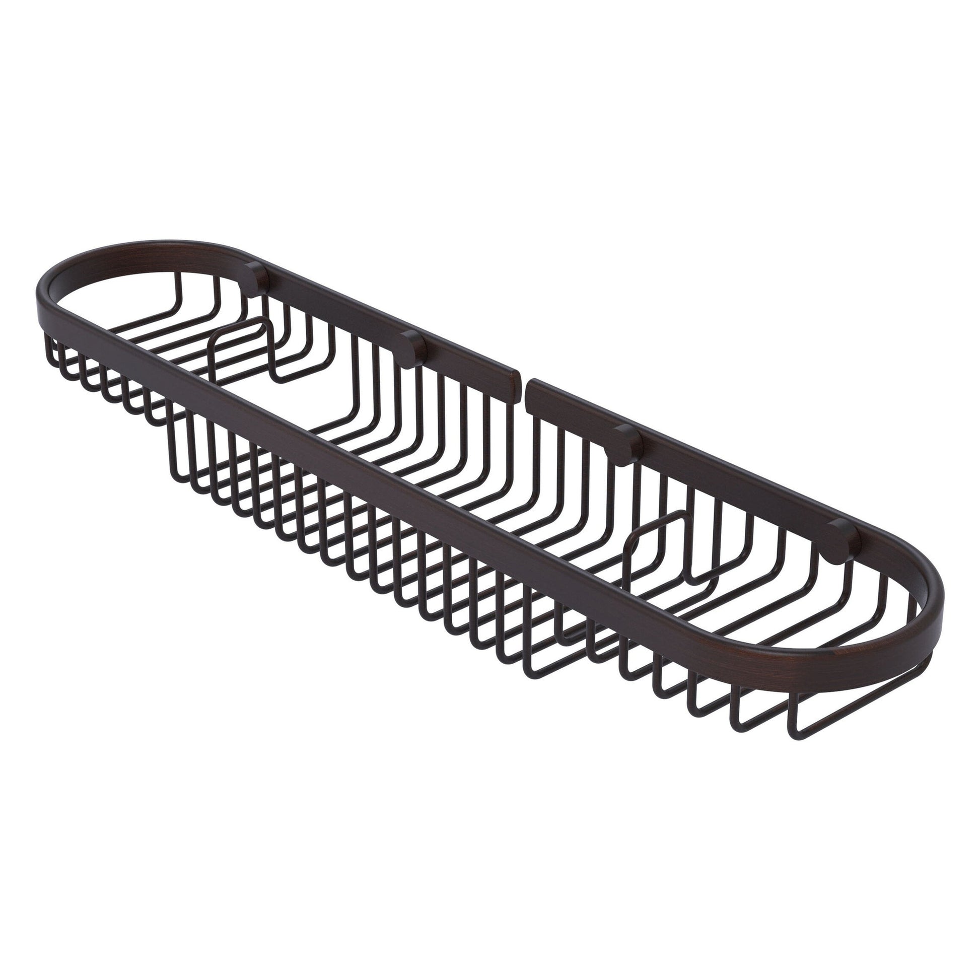 Allied Brass BSK-275LA 18.75" x 4.125" Venetian Bronze Solid Brass Oval Combination Shower Basket