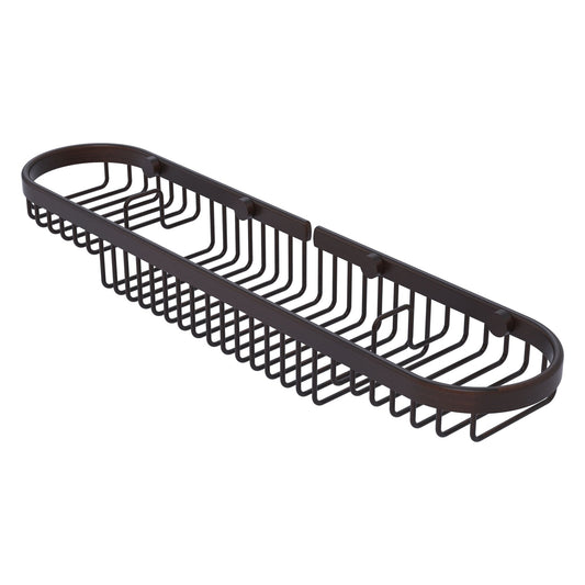 Allied Brass BSK-275LA 18.75" x 4.125" Venetian Bronze Solid Brass Oval Combination Shower Basket