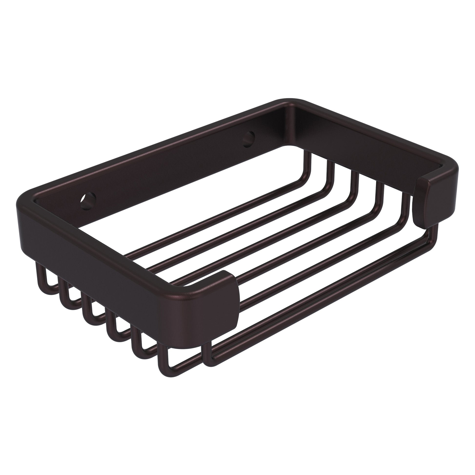 Allied Brass BSK-30SR 5.2" x 3.5" Antique Bronze Solid Brass Rectangular Soap Basket