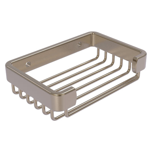 Allied Brass BSK-30SR 5.2" x 3.5" Antique Pewter Solid Brass Rectangular Soap Basket