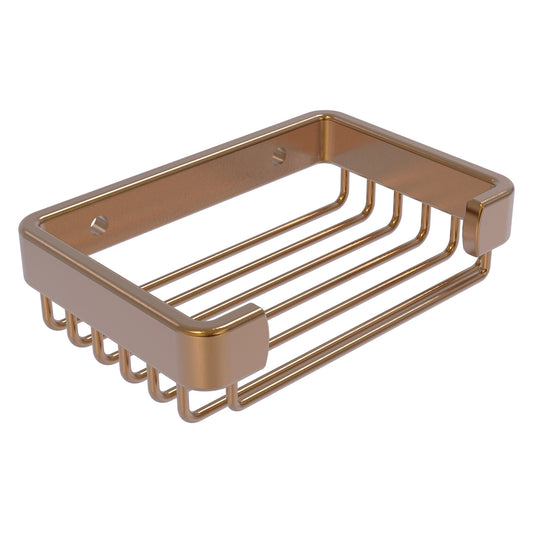 Allied Brass BSK-30SR 5.2" x 3.5" Brushed Bronze Solid Brass Rectangular Soap Basket