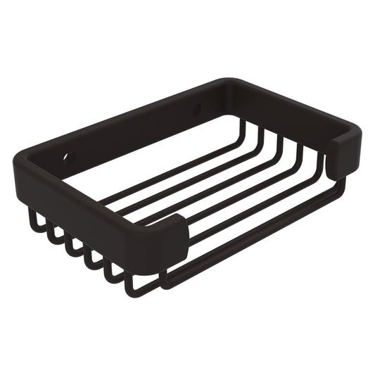 Allied Brass BSK-30SR 5.2" x 3.5" Oil Rubbed Bronze Solid Brass Rectangular Soap Basket