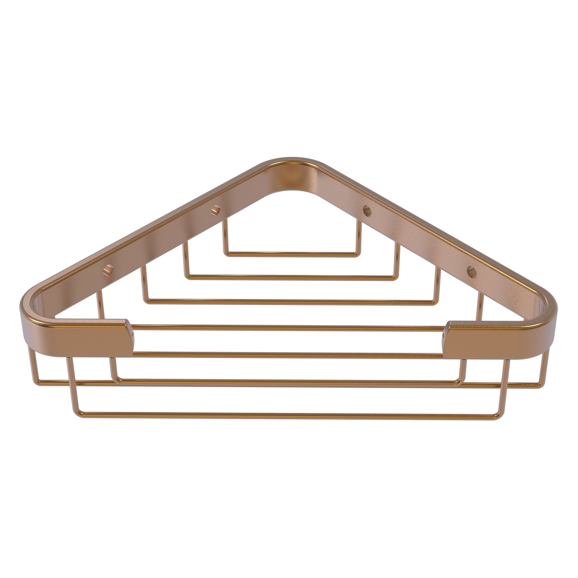 Allied Brass BSK-50ST 9.8" x 6.2" Brushed Bronze Solid Brass Toiletry Corner Shower Basket