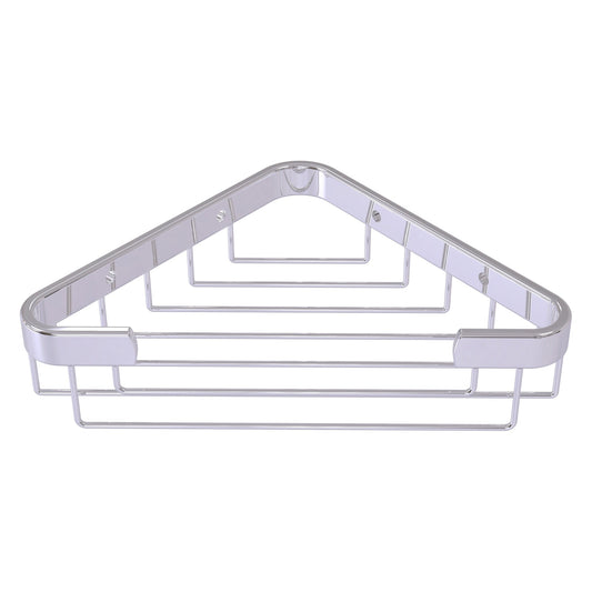 Allied Brass BSK-50ST 9.8" x 6.2" Polished Chrome Solid Brass Toiletry Corner Shower Basket