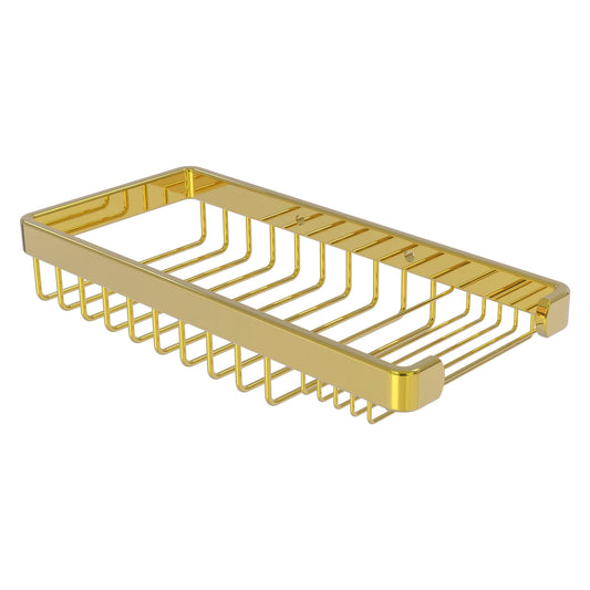 Allied Brass BSK-60SR 10.5" x 4.8" Polished Brass Solid Brass Rectangular Combination Shower Basket