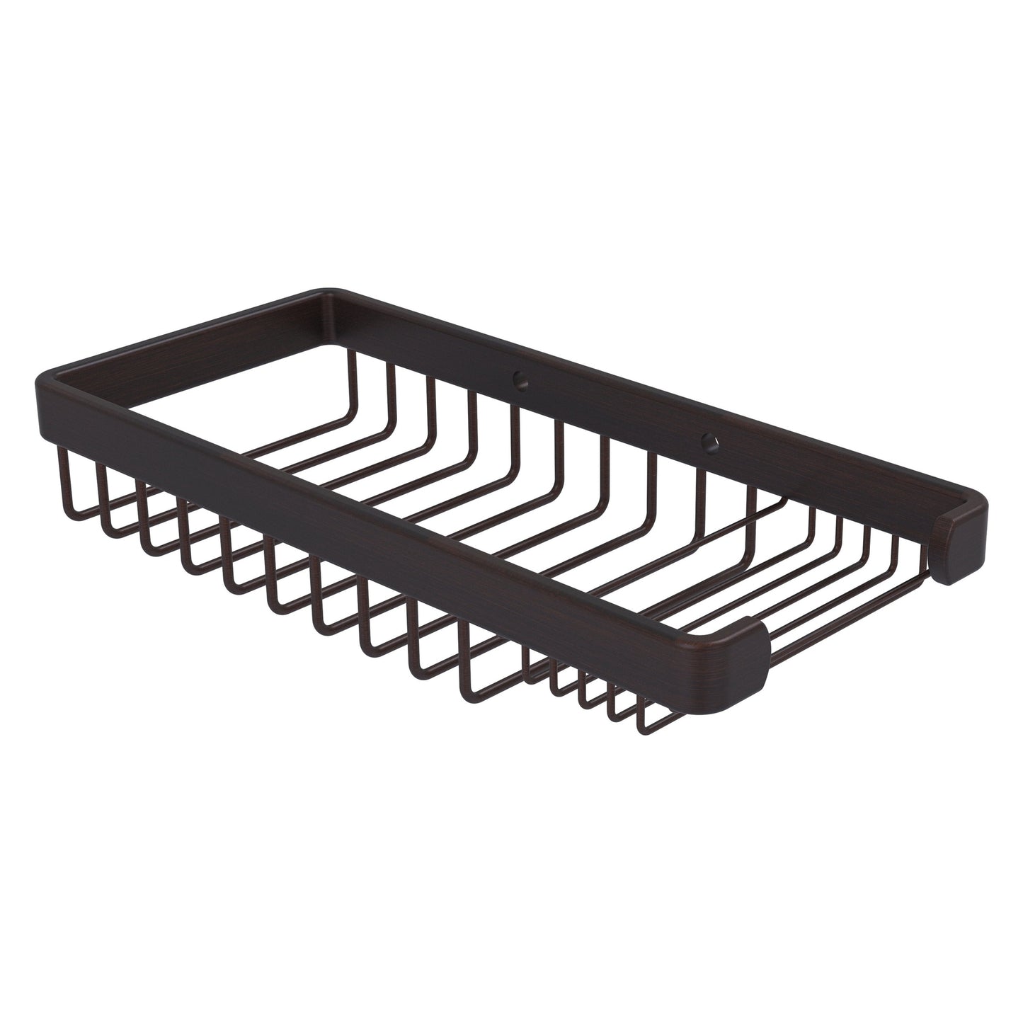 Allied Brass BSK-60SR 10.5" x 4.8" Venetian Bronze Solid Brass Rectangular Combination Shower Basket