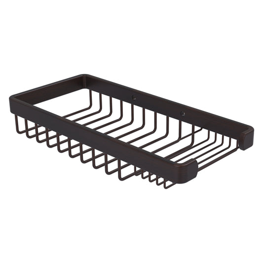 Allied Brass BSK-60SR 10.5" x 4.8" Venetian Bronze Solid Brass Rectangular Combination Shower Basket
