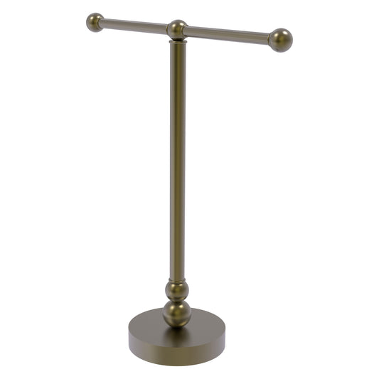 Allied Brass Bolero 14.5" x 14" Antique Brass Solid Brass Vanity Top 2-Arm Guest Towel Holder