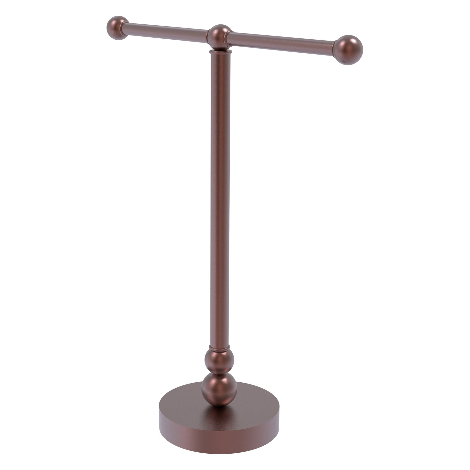 Allied Brass Bolero 14.5" x 14" Antique Copper Solid Brass Vanity Top 2-Arm Guest Towel Holder