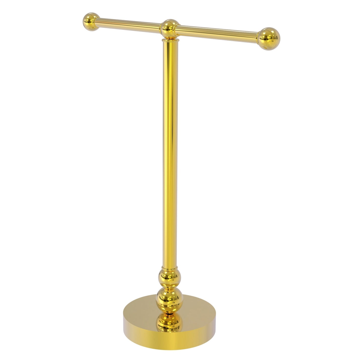Allied Brass Bolero 14.5" x 14" Polished Brass Solid Brass Vanity Top 2-Arm Guest Towel Holder