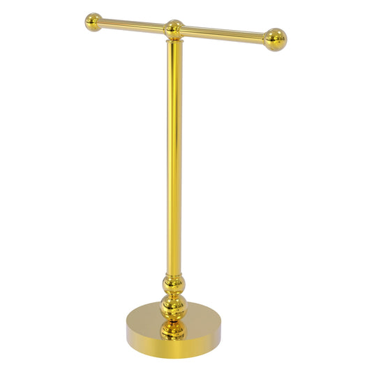 Allied Brass Bolero 14.5" x 14" Polished Brass Solid Brass Vanity Top 2-Arm Guest Towel Holder