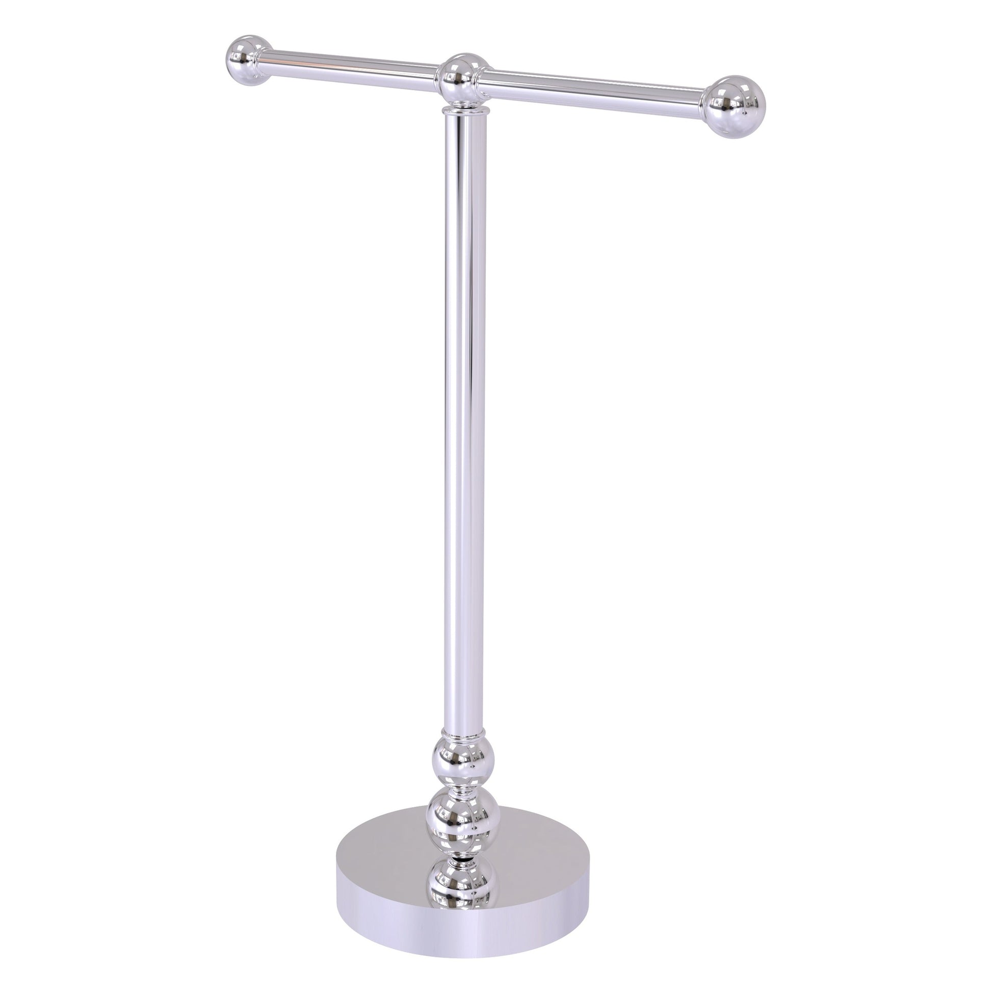 Allied Brass Bolero 14.5" x 14" Polished Chrome Solid Brass Vanity Top 2-Arm Guest Towel Holder