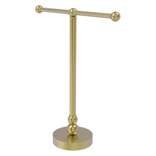 Allied Brass Bolero 14.5" x 14" Satin Brass Solid Brass Vanity Top 2-Arm Guest Towel Holder