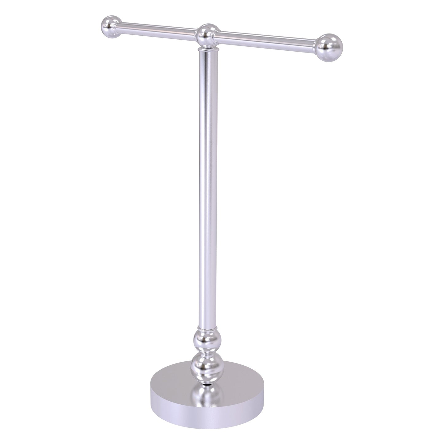 Allied Brass Bolero 14.5" x 14" Satin Chrome Solid Brass Vanity Top 2-Arm Guest Towel Holder