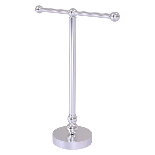 Allied Brass Bolero 14.5" x 14" Satin Chrome Solid Brass Vanity Top 2-Arm Guest Towel Holder