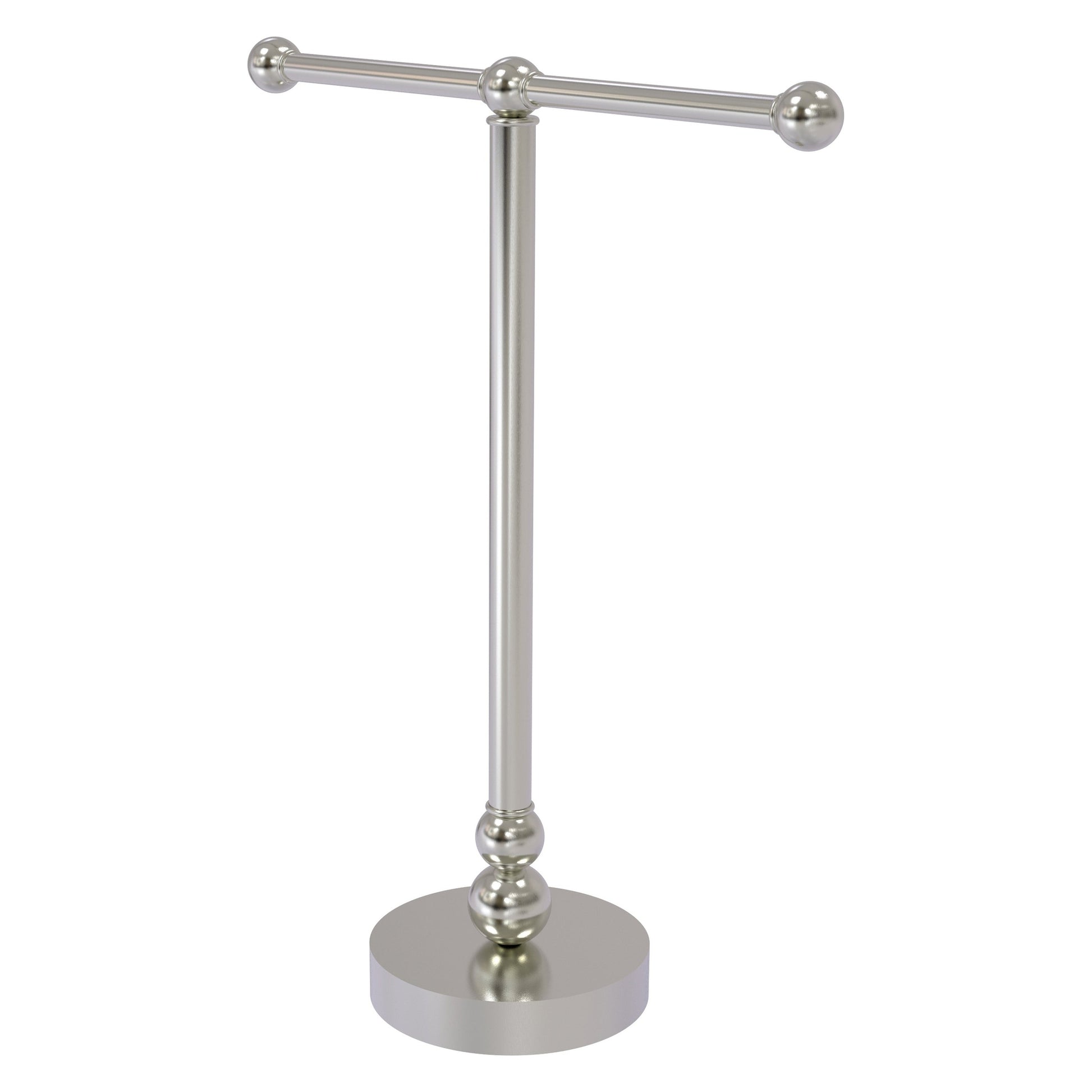 Allied Brass Bolero 14.5" x 14" Satin Nickel Solid Brass Vanity Top 2-Arm Guest Towel Holder