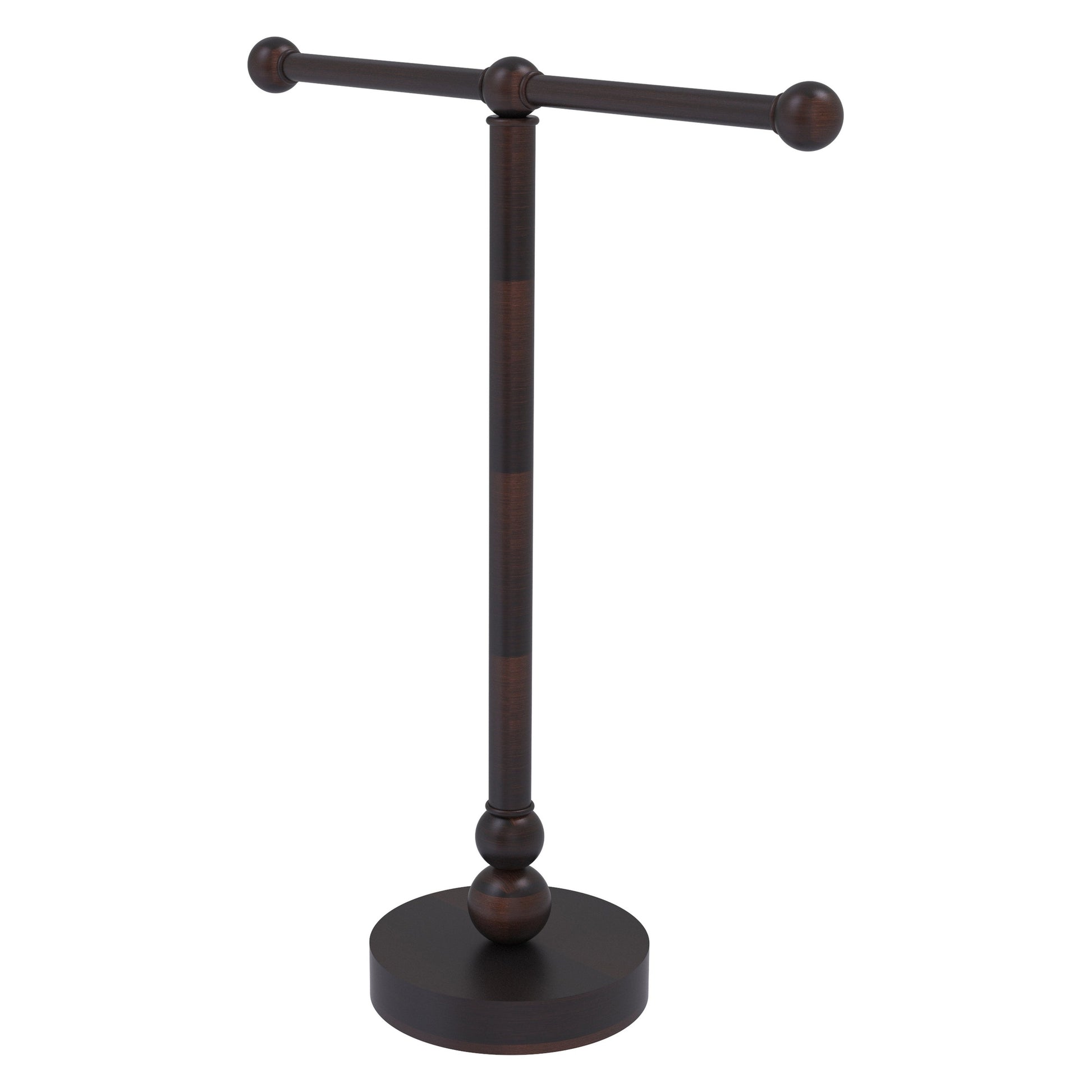 Allied Brass Bolero 14.5" x 14" Venetian Bronze Solid Brass Vanity Top 2-Arm Guest Towel Holder