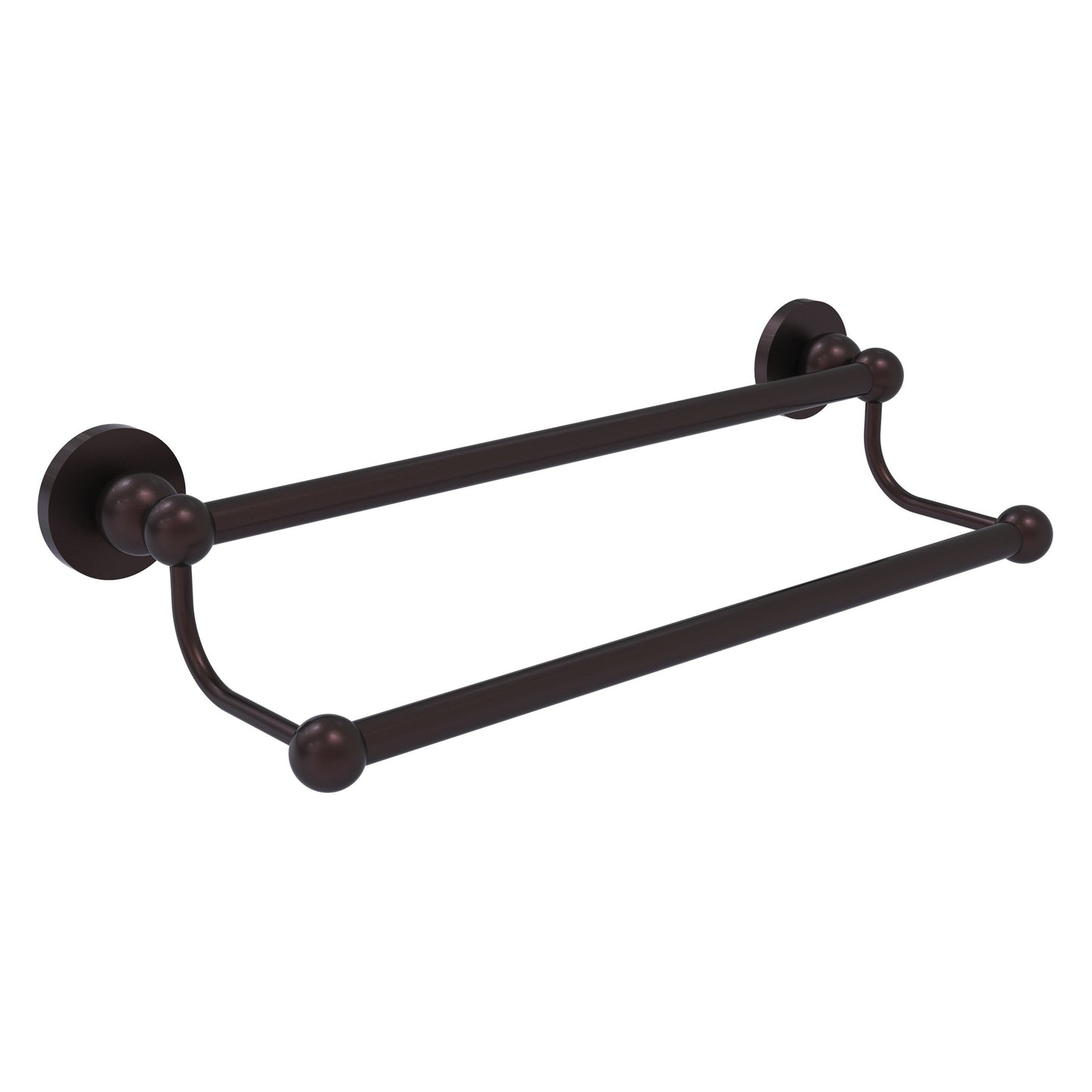 Allied Brass Bolero 18" x 20.5" Antique Bronze Solid Brass Double Towel Bar