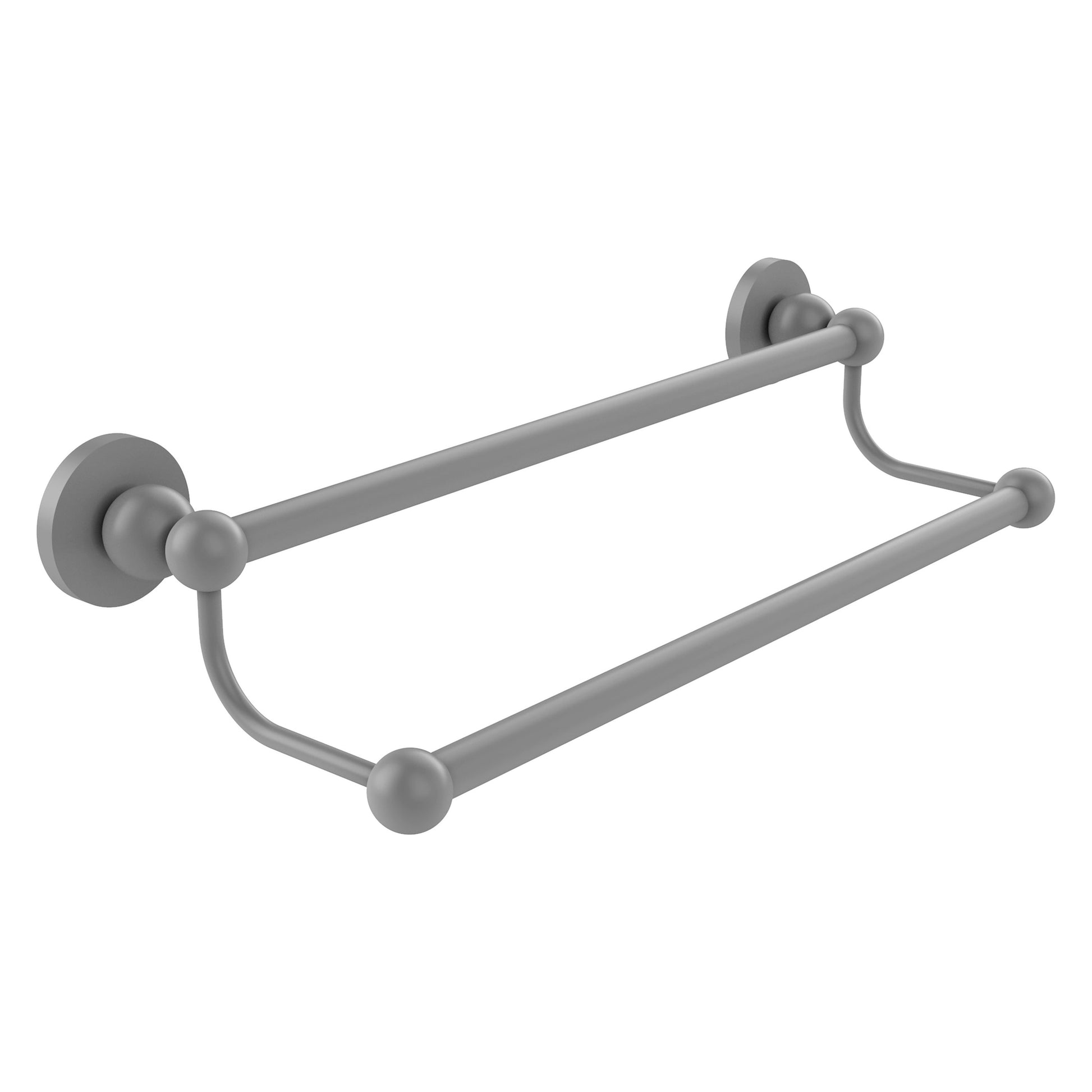 Allied Brass Bolero 18" x 20.5" Matte Gray Solid Brass Double Towel Bar