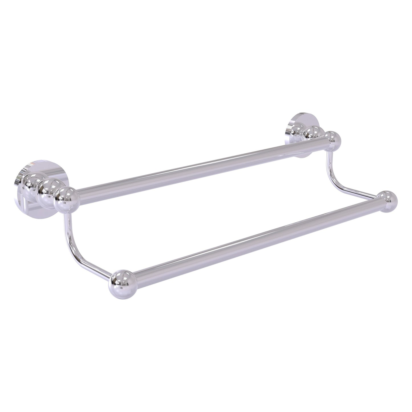 Allied Brass Bolero 18" x 20.5" Polished Chrome Solid Brass Double Towel Bar