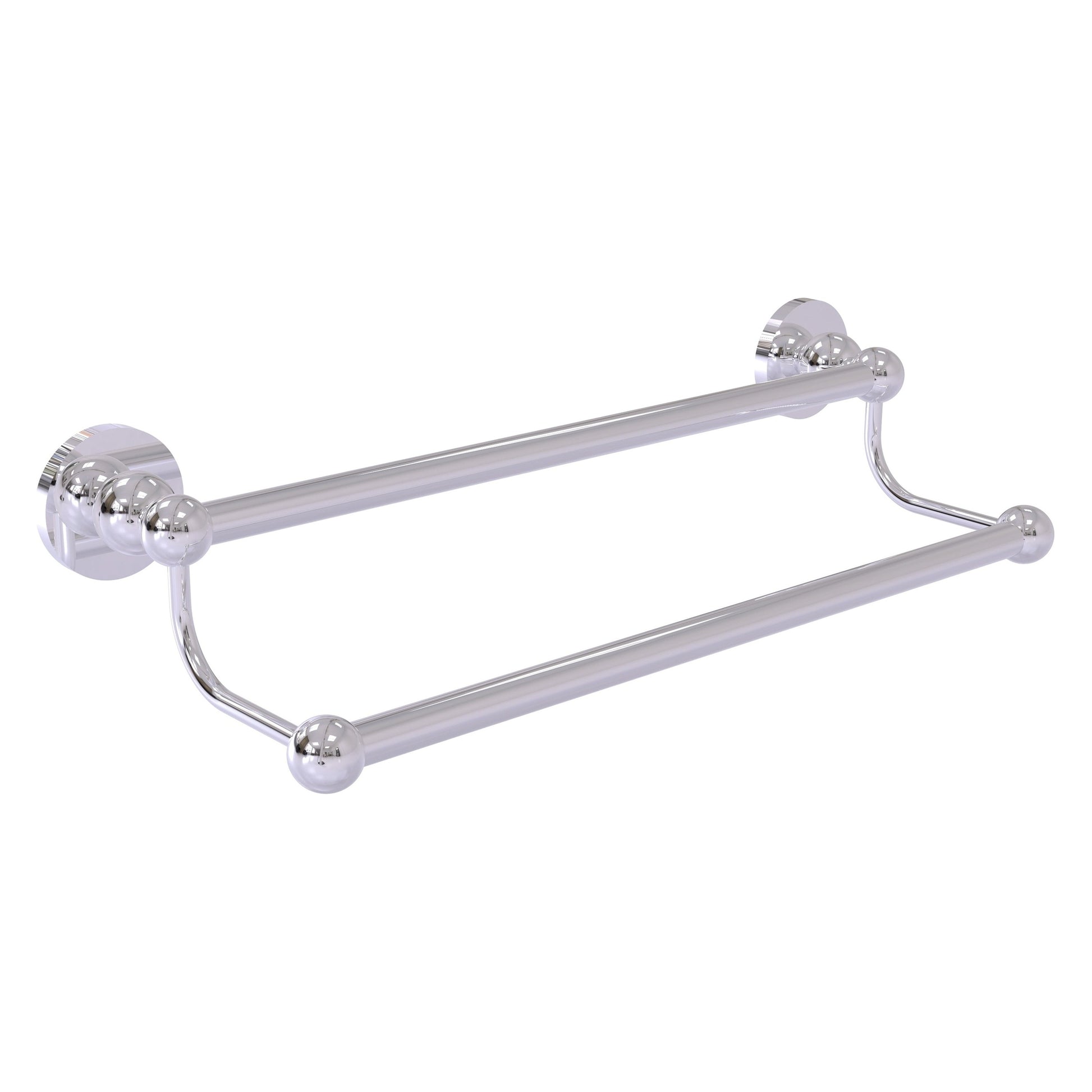 Allied Brass Bolero 18" x 20.5" Polished Chrome Solid Brass Double Towel Bar