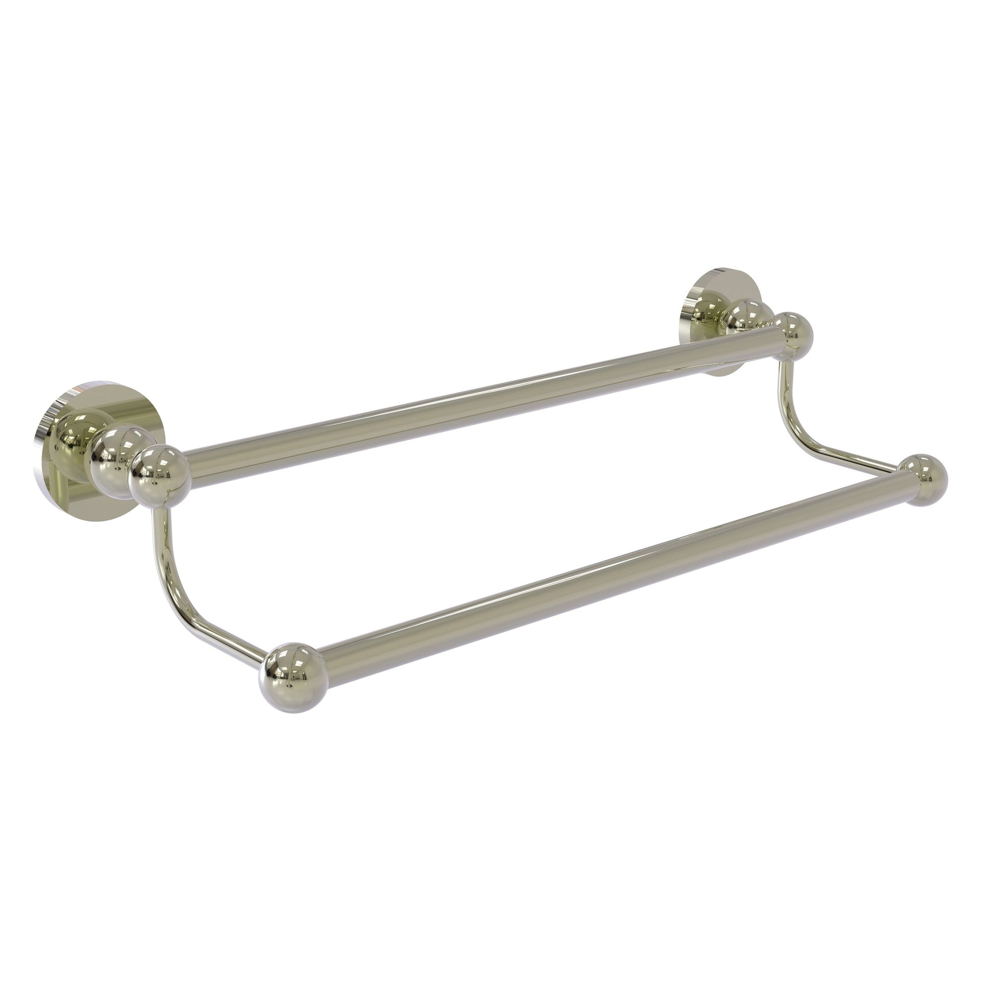 Allied Brass Bolero 18" x 20.5" Polished Nickel Solid Brass Double Towel Bar