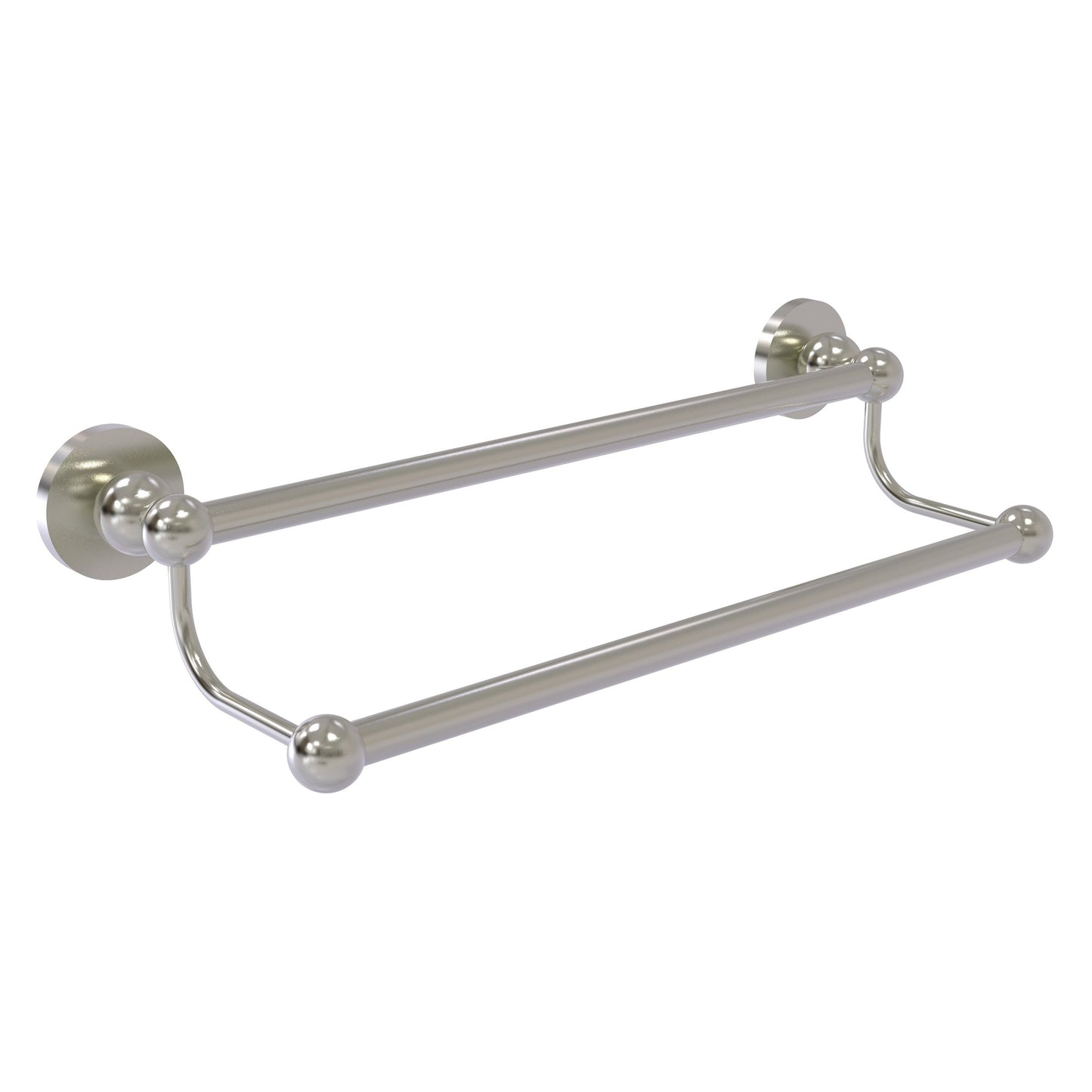 Allied Brass Bolero 24" x 26.5" Satin Nickel Solid Brass Double Towel Bar
