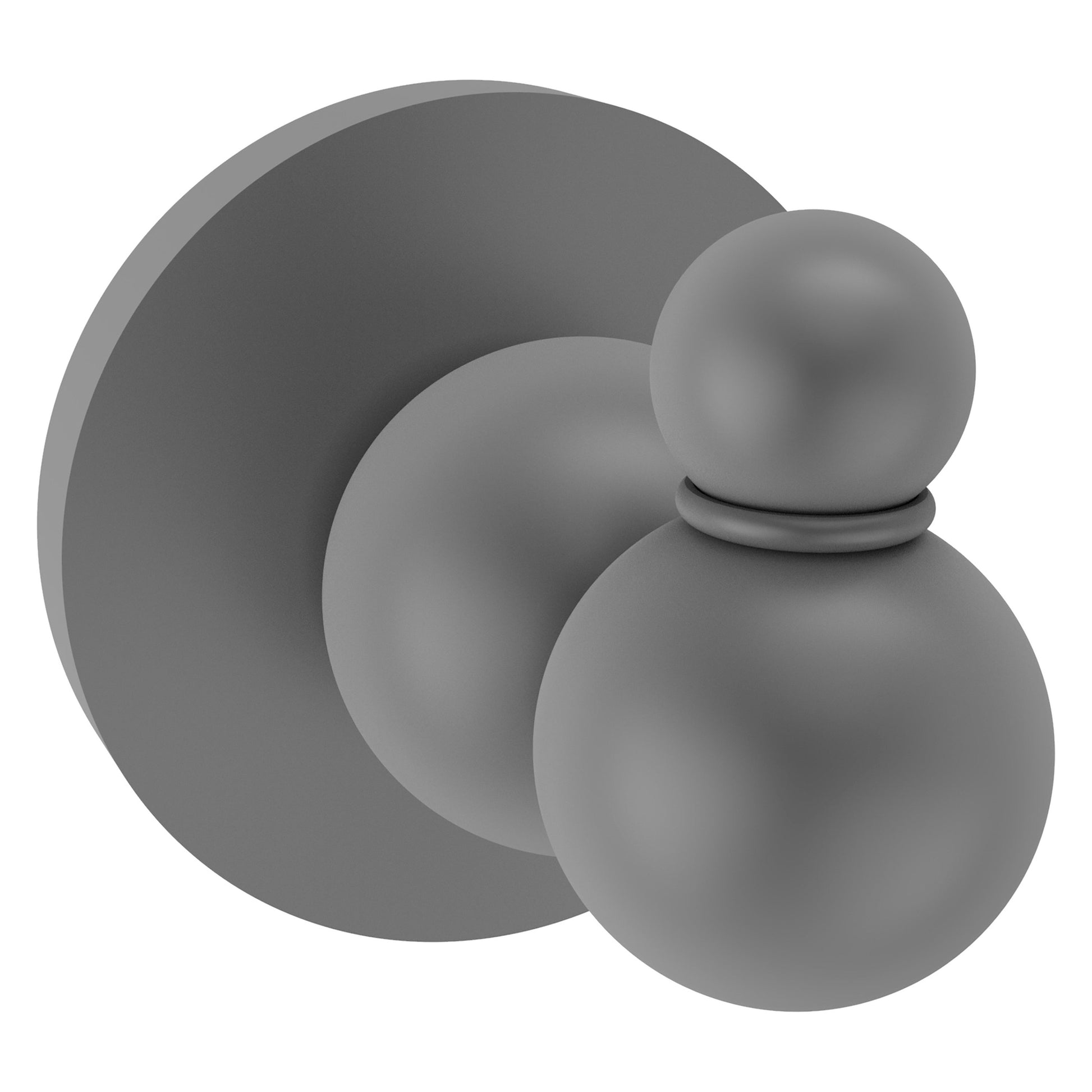Allied Brass Bolero 2.25" x 2.75" Matte Gray Solid Brass Robe Hook