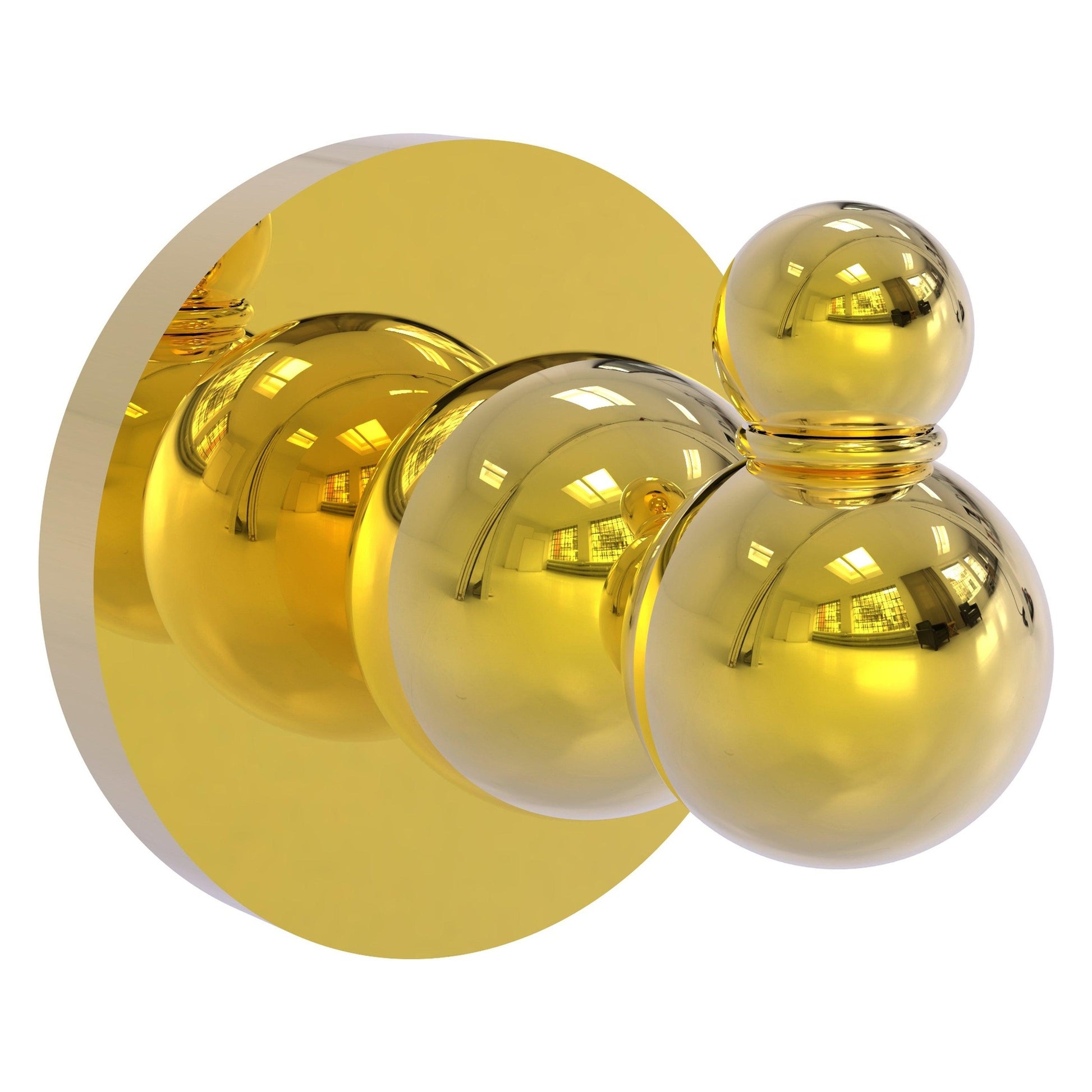 Allied Brass Bolero 2.25" x 2.75" Polished Brass Solid Brass Robe Hook