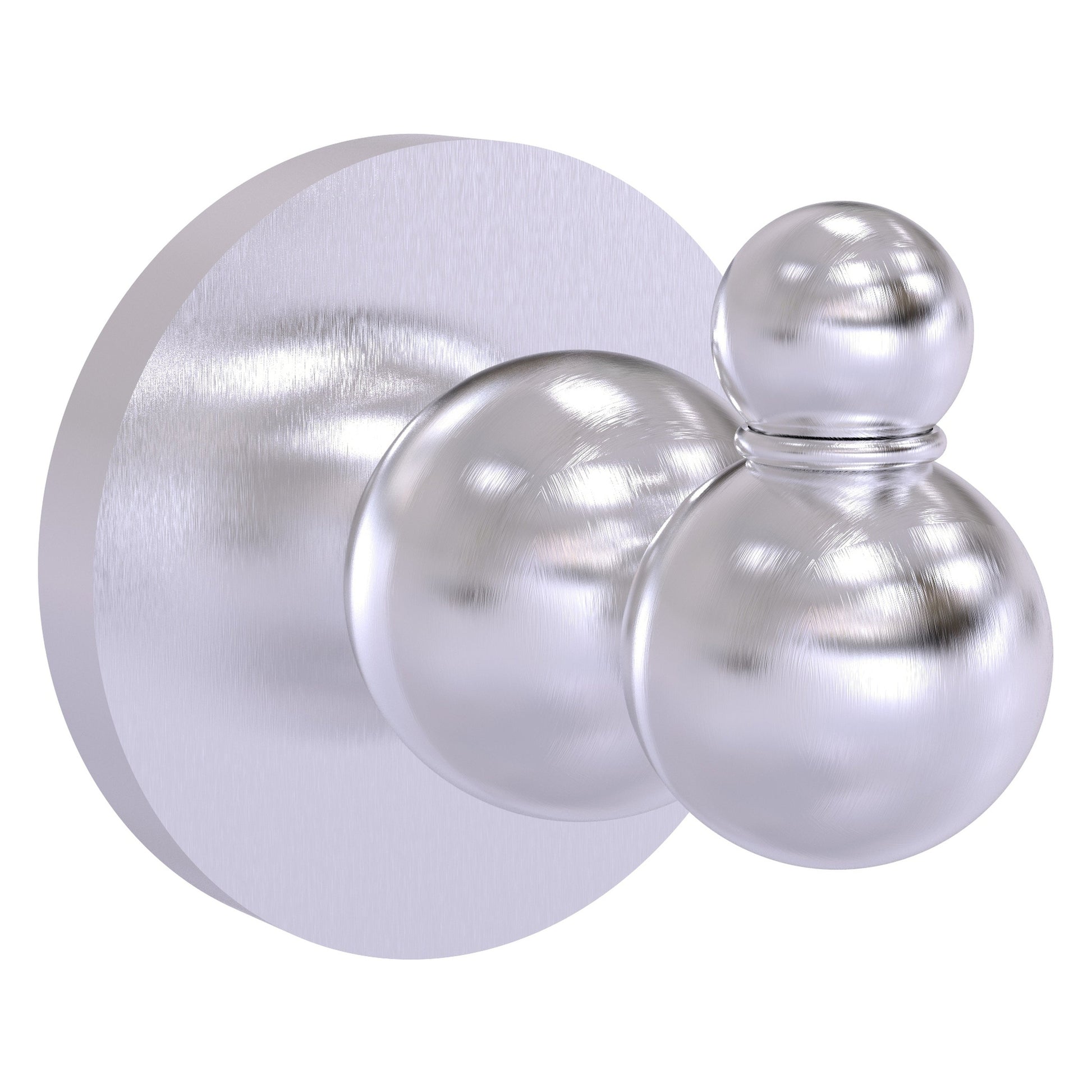 Allied Brass Bolero 2.25" x 2.75" Satin Chrome Solid Brass Robe Hook