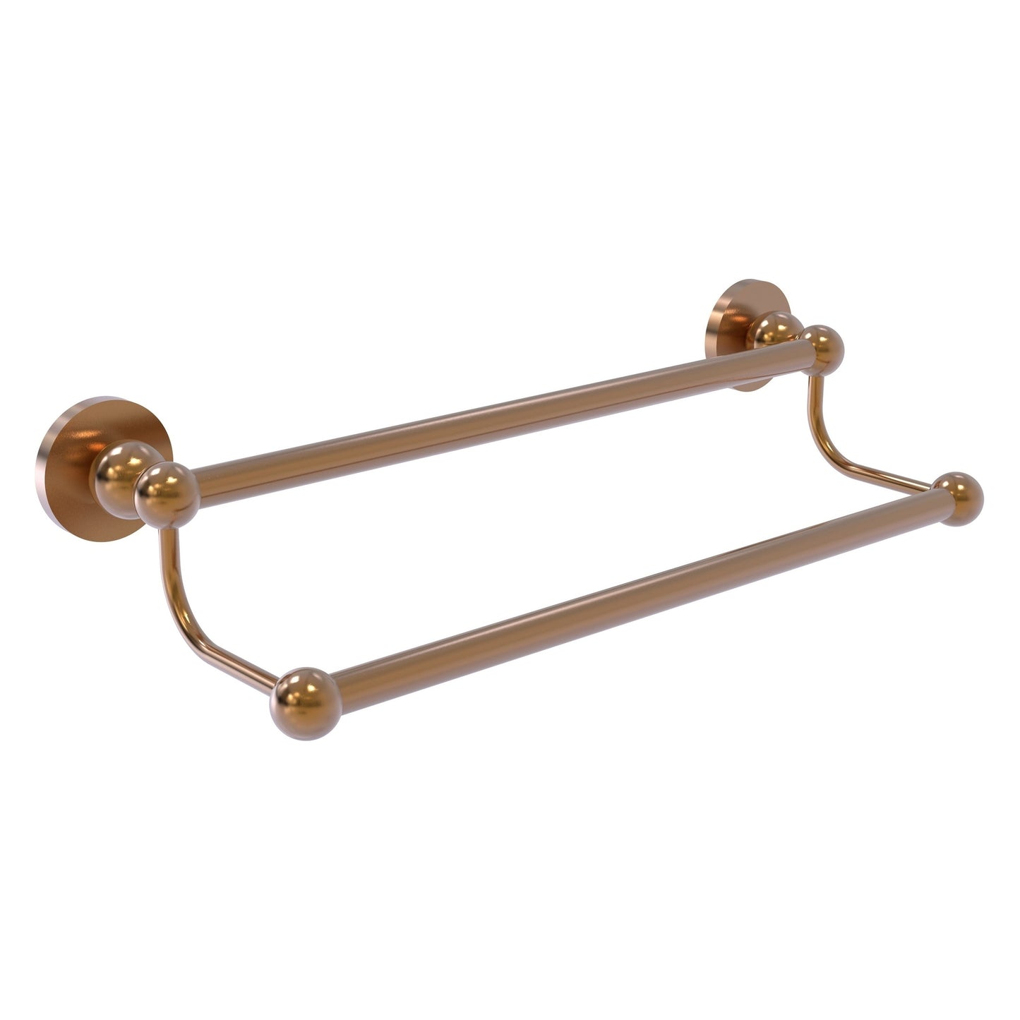 Allied Brass Bolero 30" x 32.5" Brushed Bronze Solid Brass Double Towel Bar