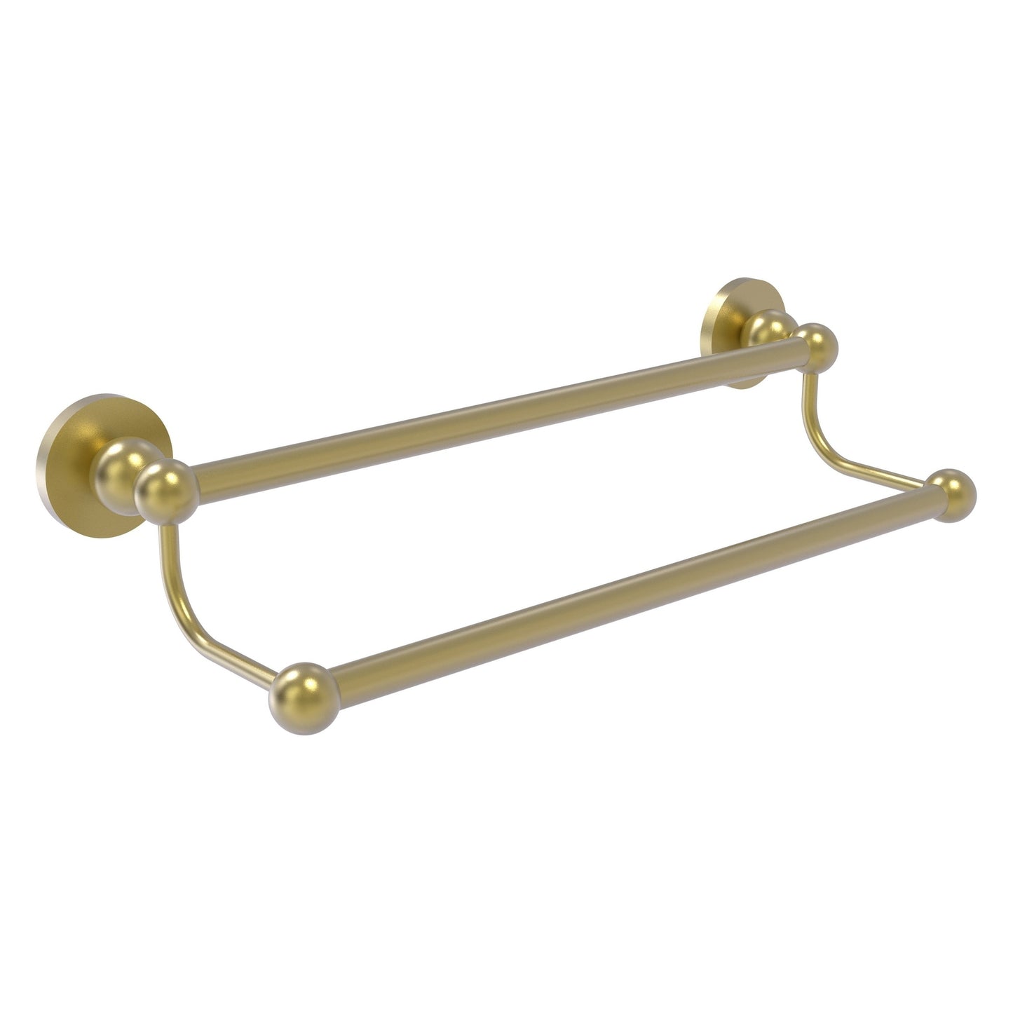 Allied Brass Bolero 30" x 32.5" Satin Brass Solid Brass Double Towel Bar