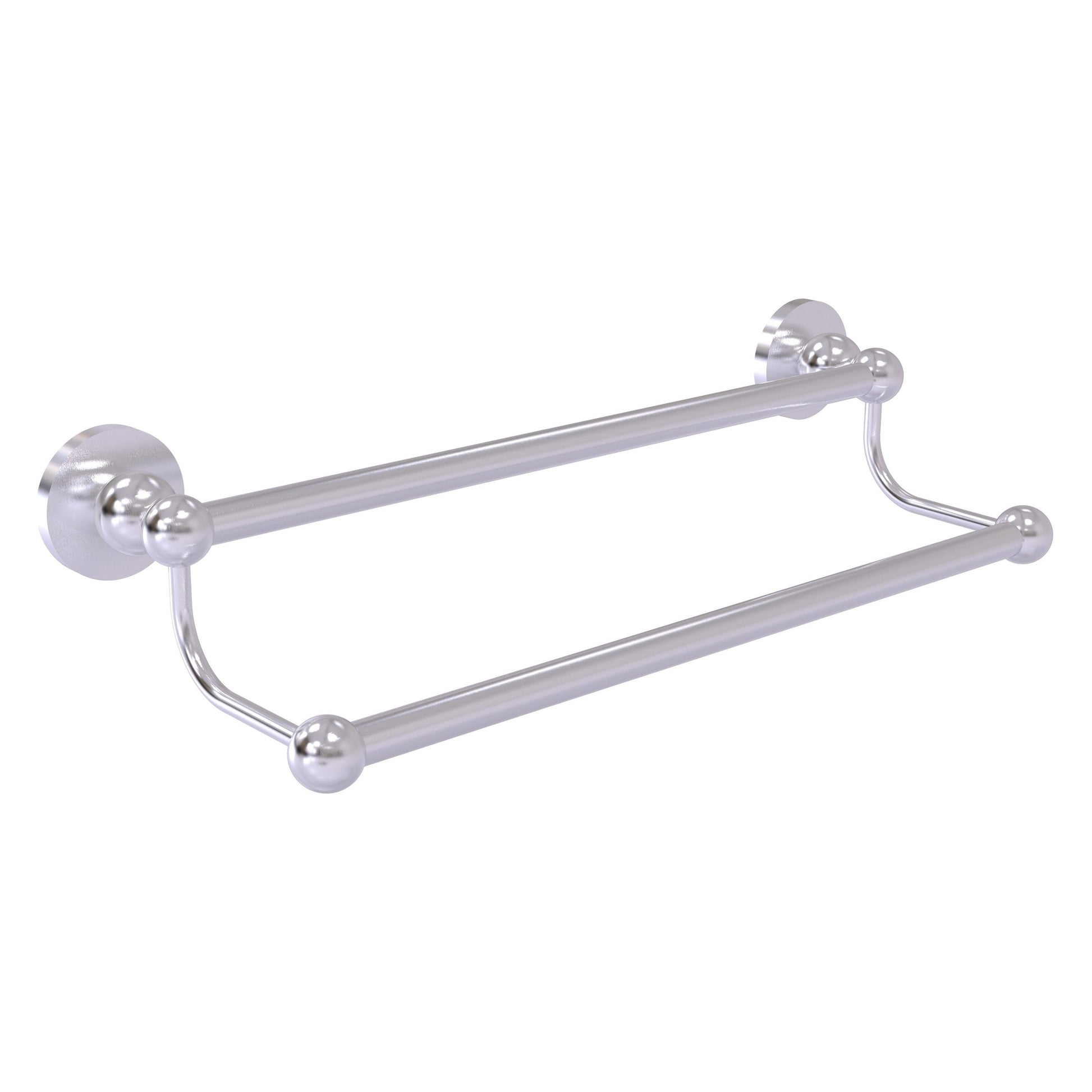 Allied Brass Bolero 36" x 38.5" Satin Chrome Solid Brass Double Towel Bar