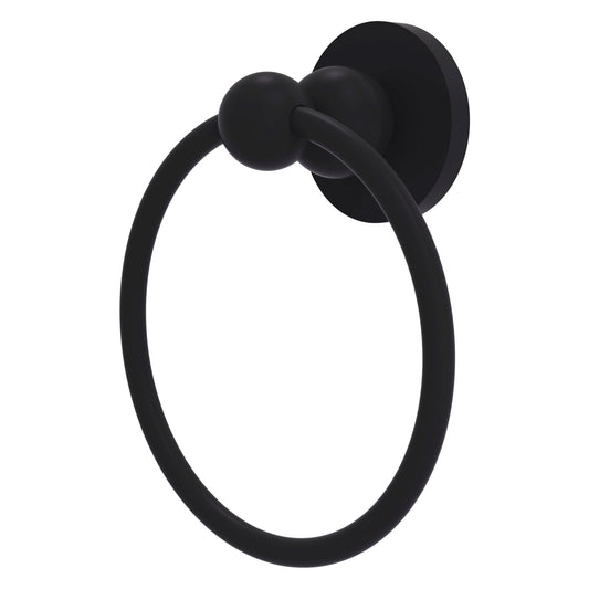 Allied Brass Bolero 6" x 6" Matte Black Solid Brass Towel Ring