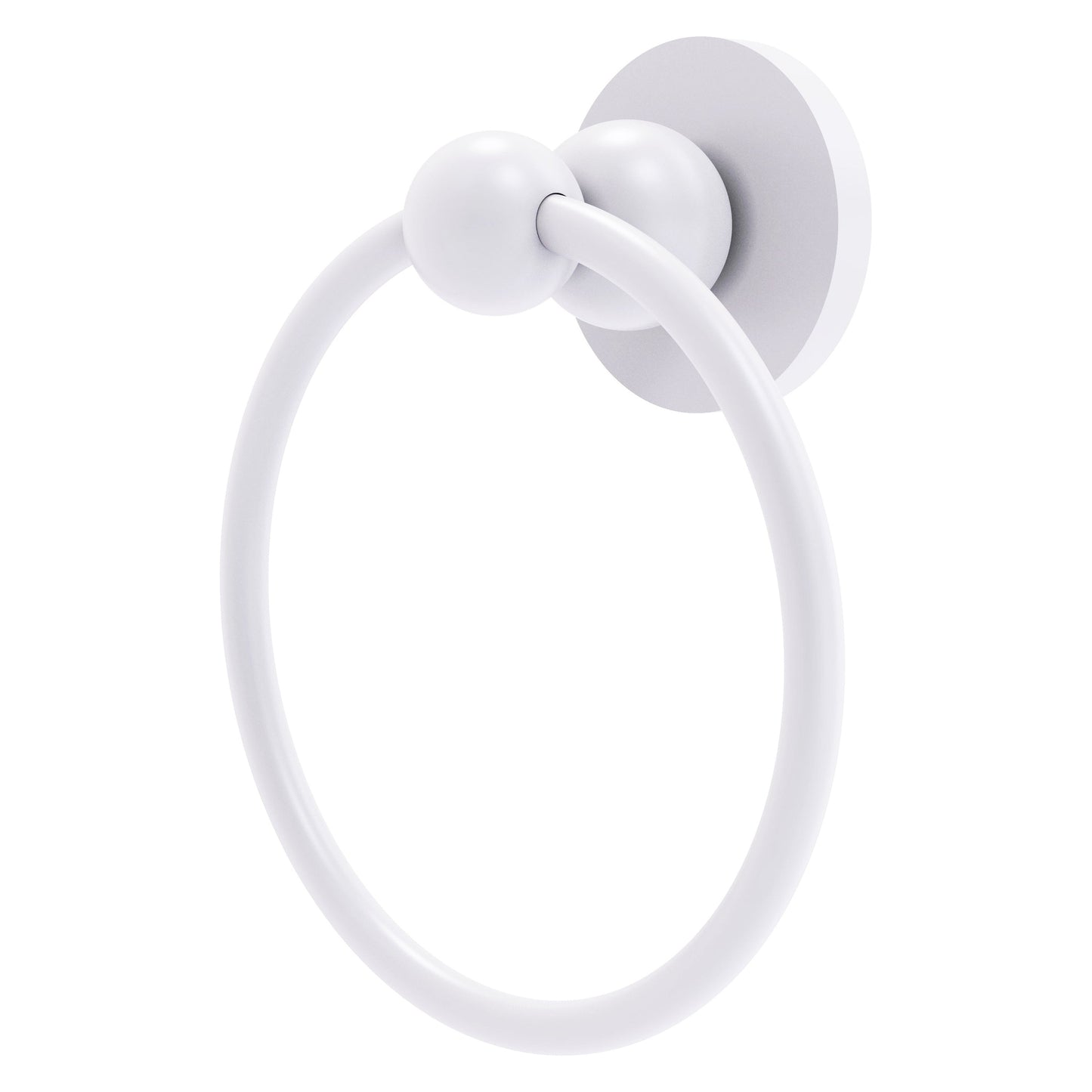 Allied Brass Bolero 6" x 6" Matte White Solid Brass Towel Ring