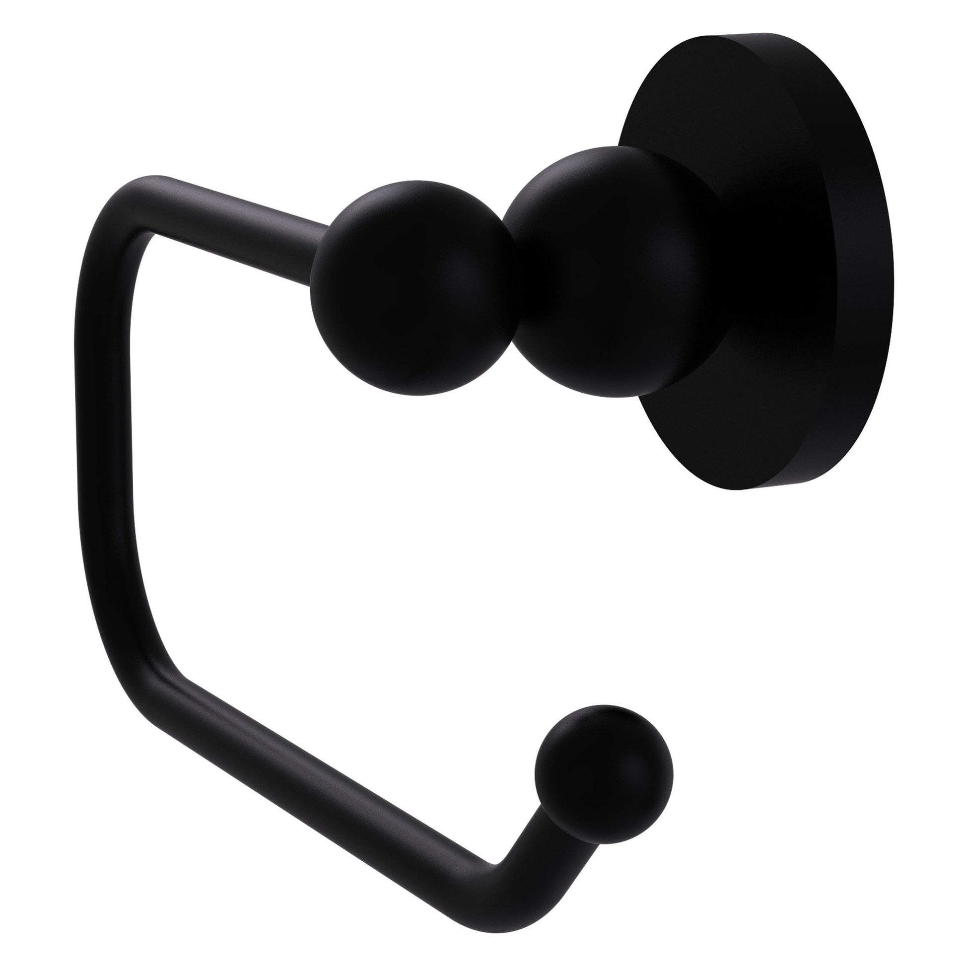 Allied Brass Bolero 7" x 2.9" Matte Black Solid Brass European Style Toilet Tissue Holder