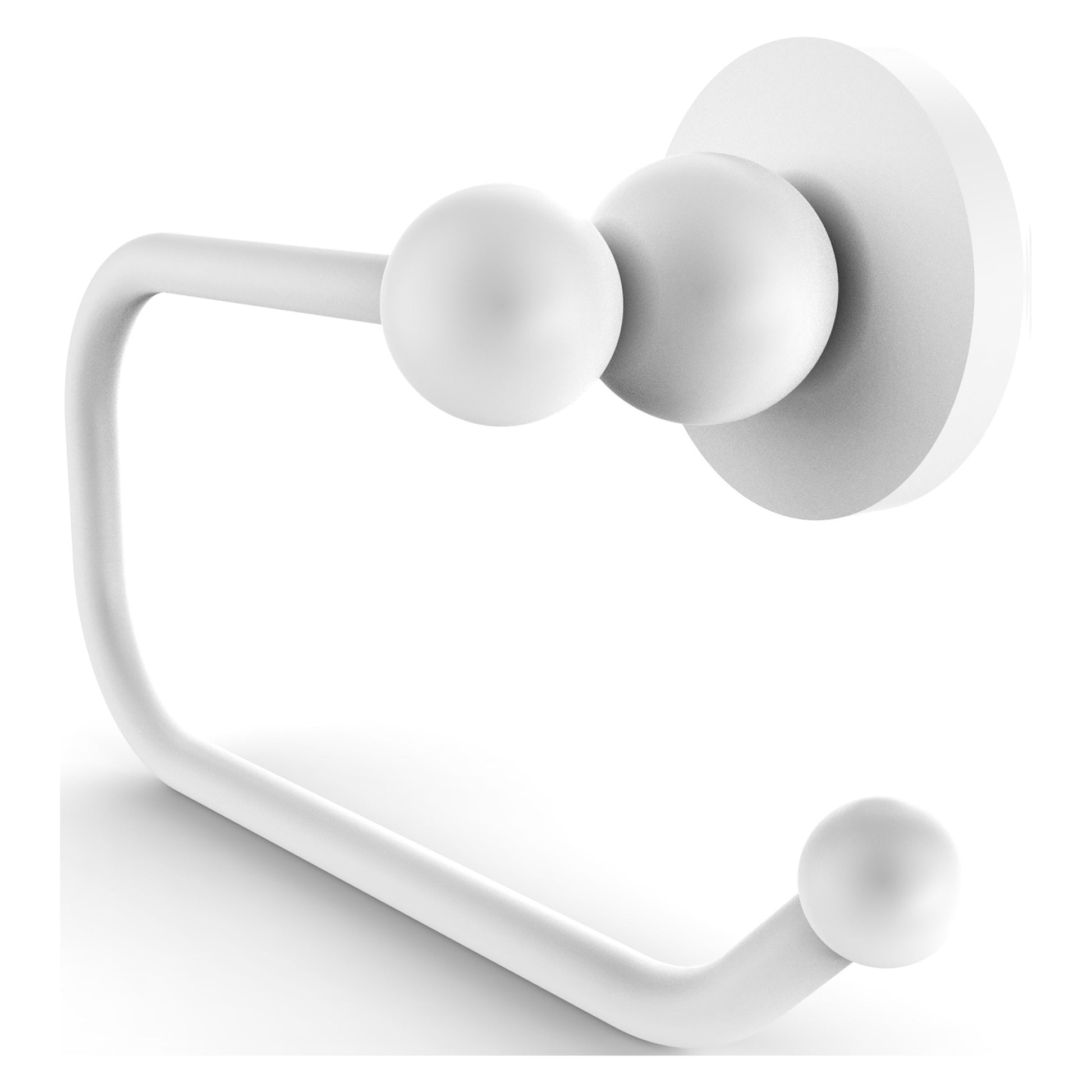 Allied Brass Bolero 7" x 2.9" Matte White Solid Brass European Style Toilet Tissue Holder