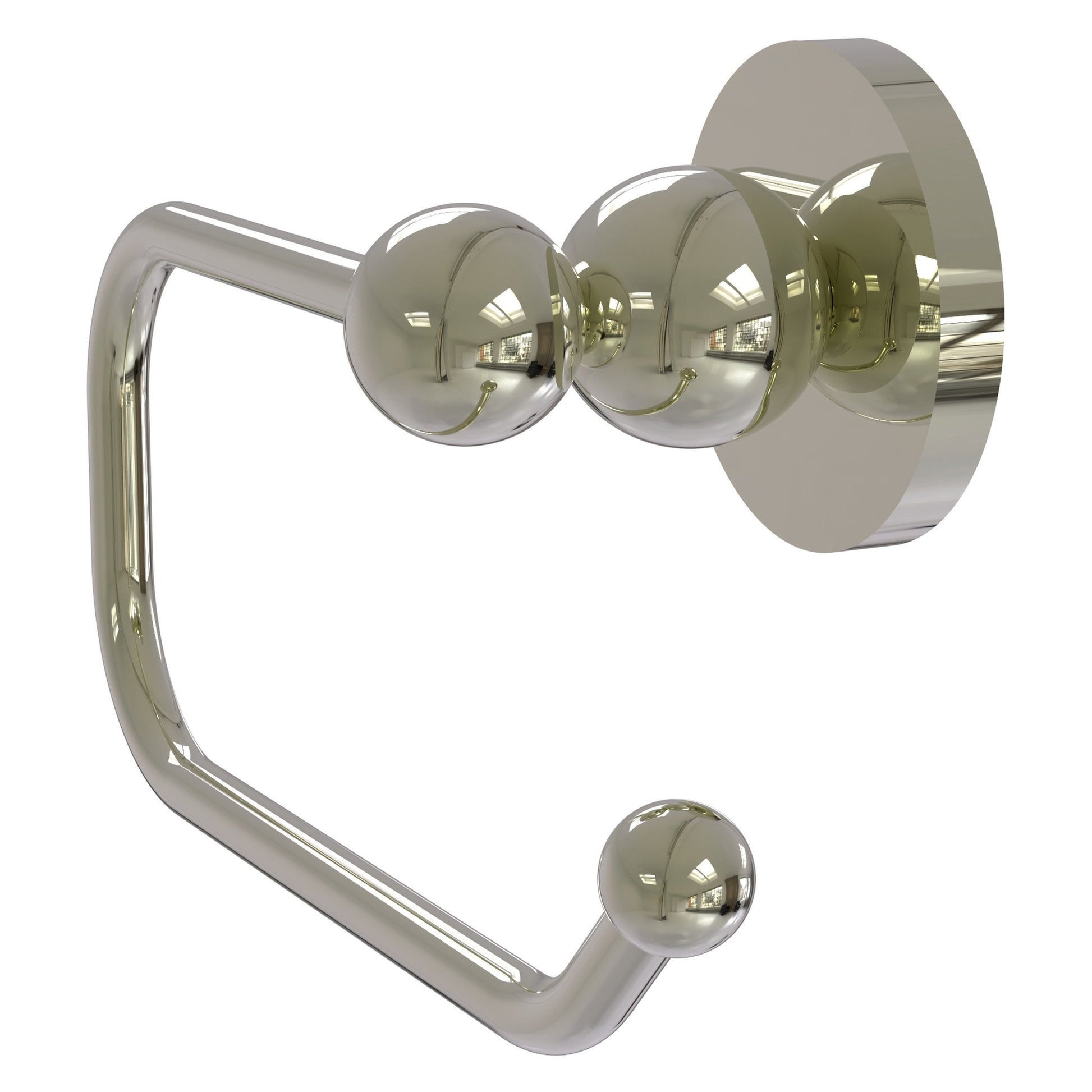 Allied Brass Bolero 7" x 2.9" Polished Nickel Solid Brass European Style Toilet Tissue Holder