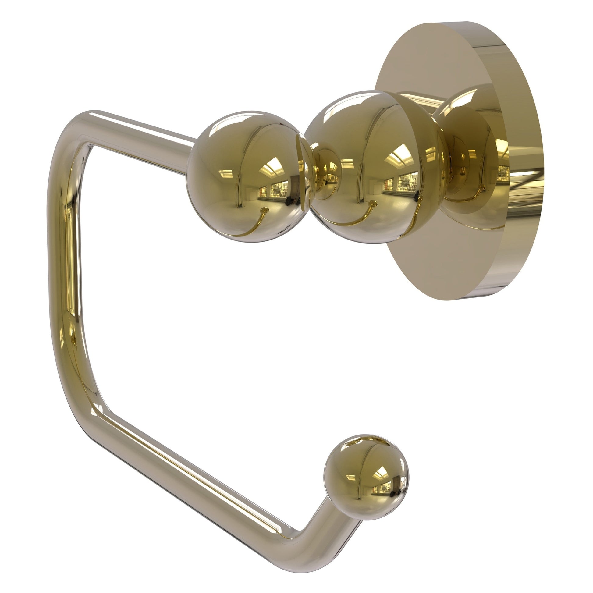 Allied Brass Bolero 7" x 2.9" Unlacquered Brass Solid Brass European Style Toilet Tissue Holder