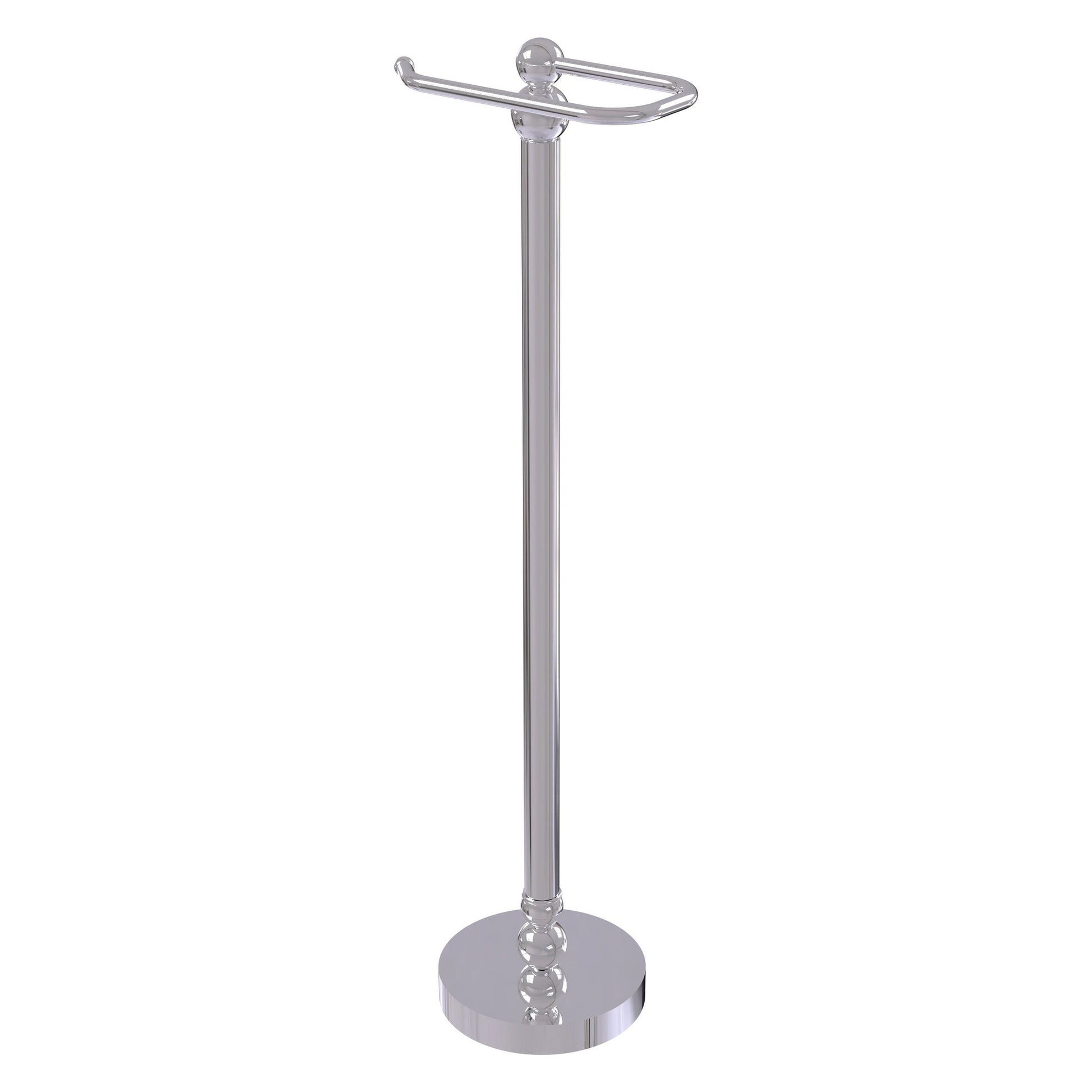 Allied Brass Bolero 7.8" x 6" Polished Chrome Solid Brass Free-Standing Toilet Tissue Stand
