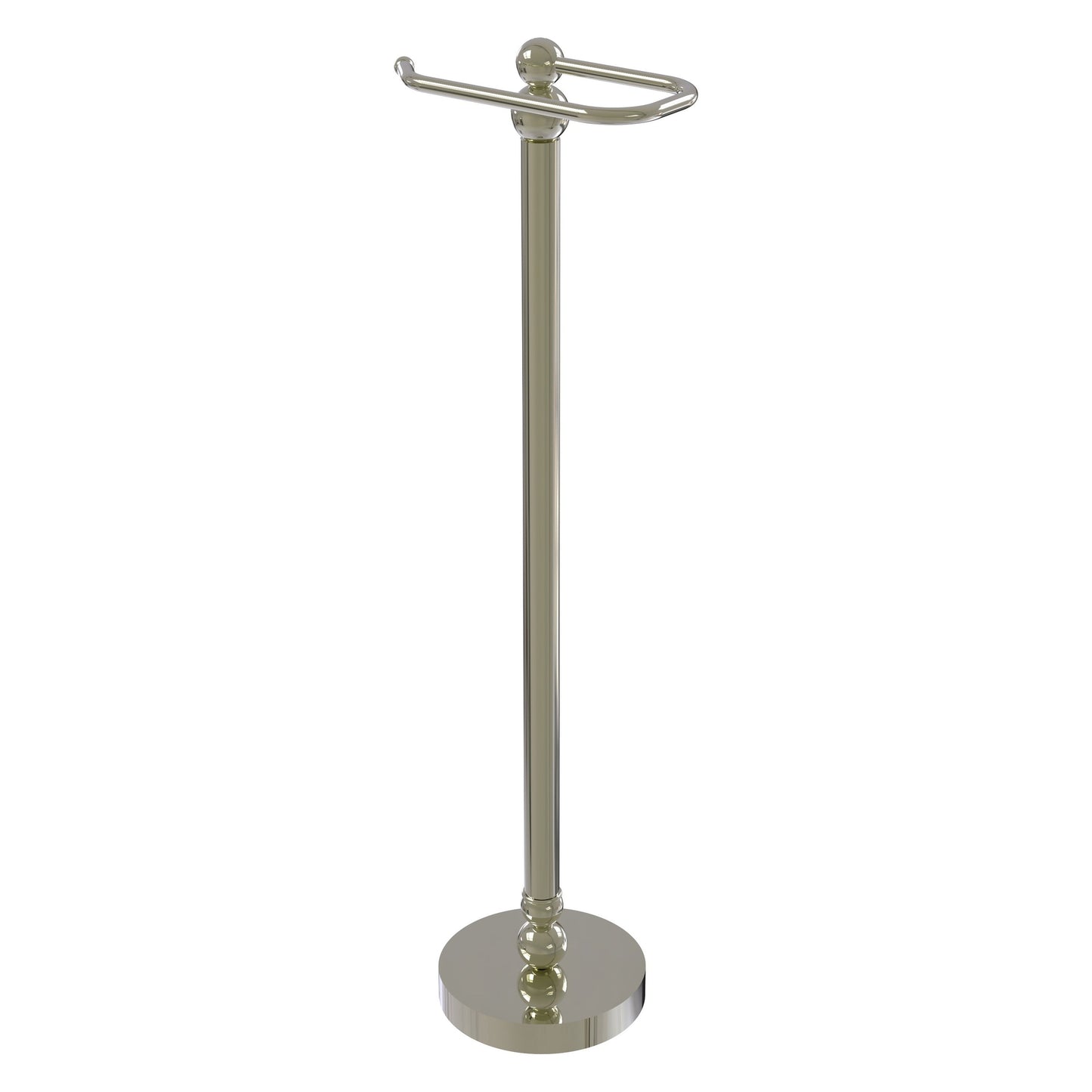 Allied Brass Bolero 7.8" x 6" Polished Nickel Solid Brass Free-Standing Toilet Tissue Stand