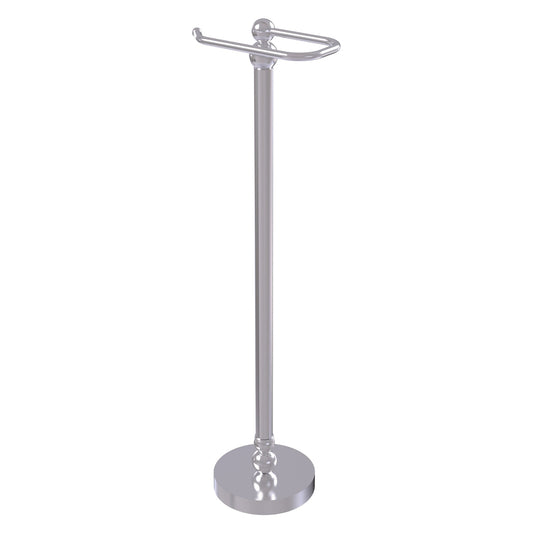 Allied Brass Bolero 7.8" x 6" Satin Chrome Solid Brass Free-Standing Toilet Tissue Stand
