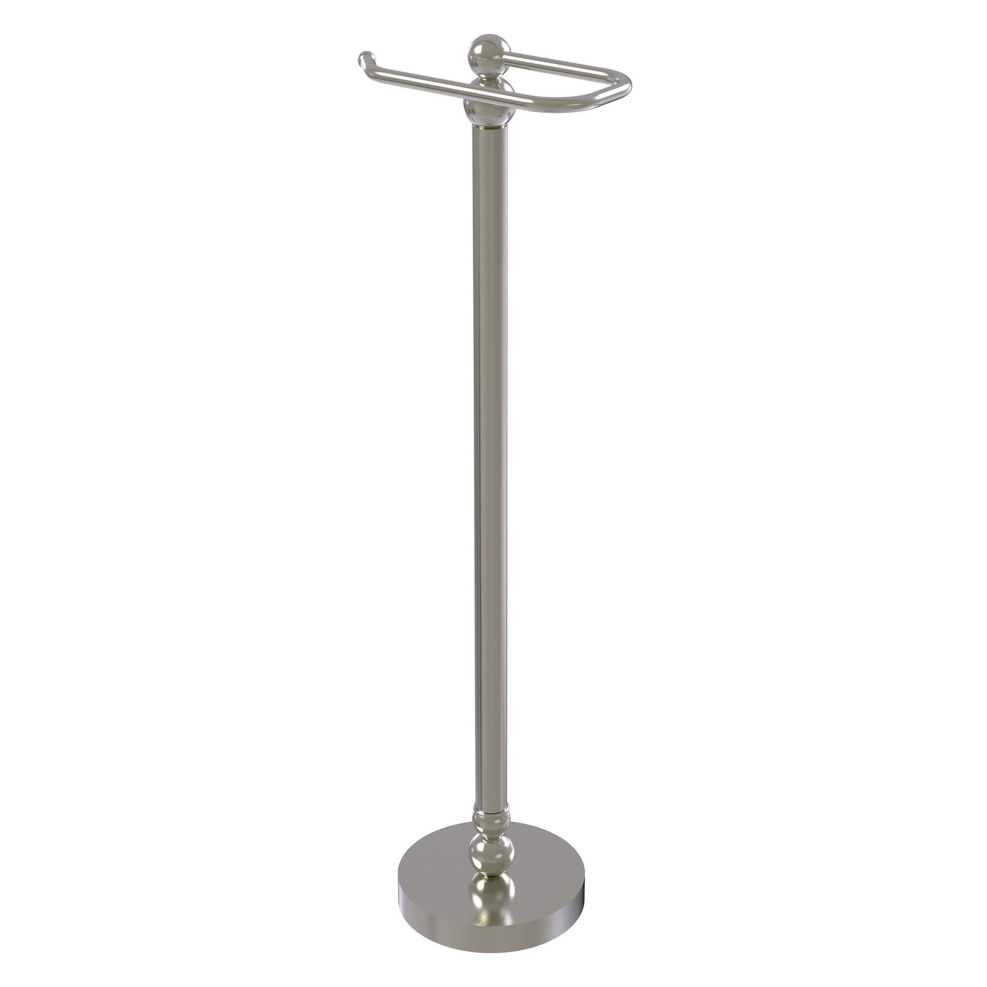 Allied Brass Bolero 7.8" x 6" Satin Nickel Solid Brass Free-Standing Toilet Tissue Stand