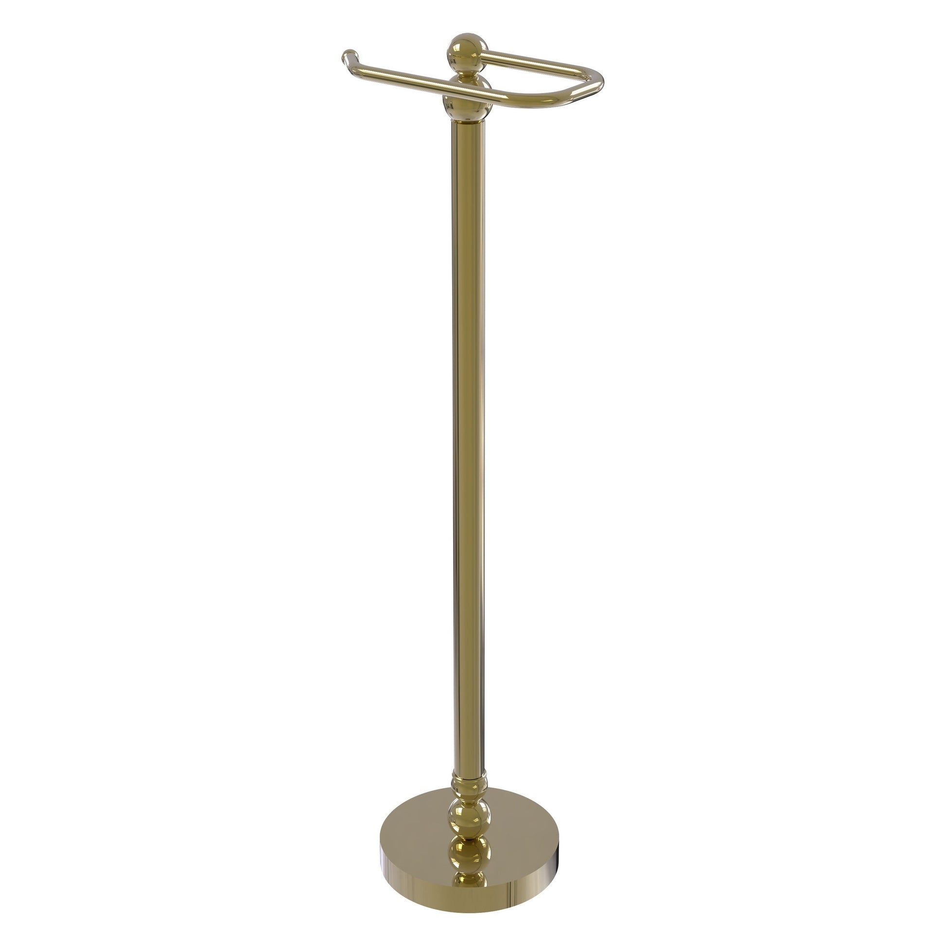 Allied Brass Bolero 7.8" x 6" Unlacquered Brass Solid Brass Free-Standing Toilet Tissue Stand